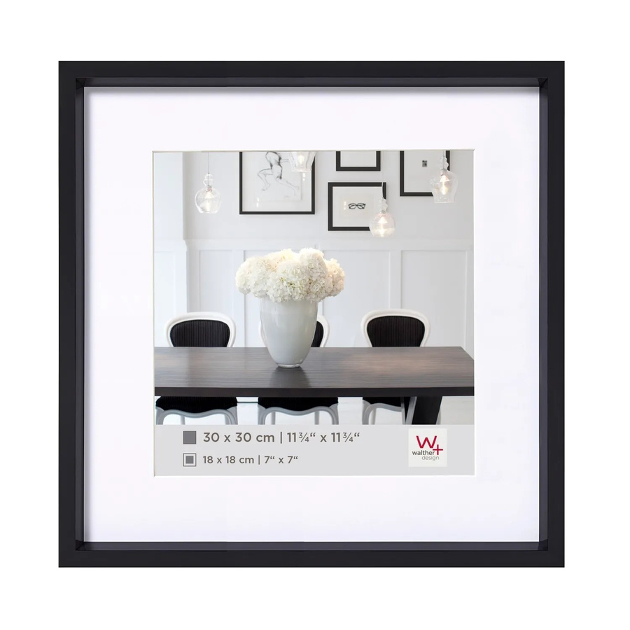 Walther Design Steel Style Kunststoff Bilderrahmen Schwarz B/H: 10 x 15 cm - Bild 2
