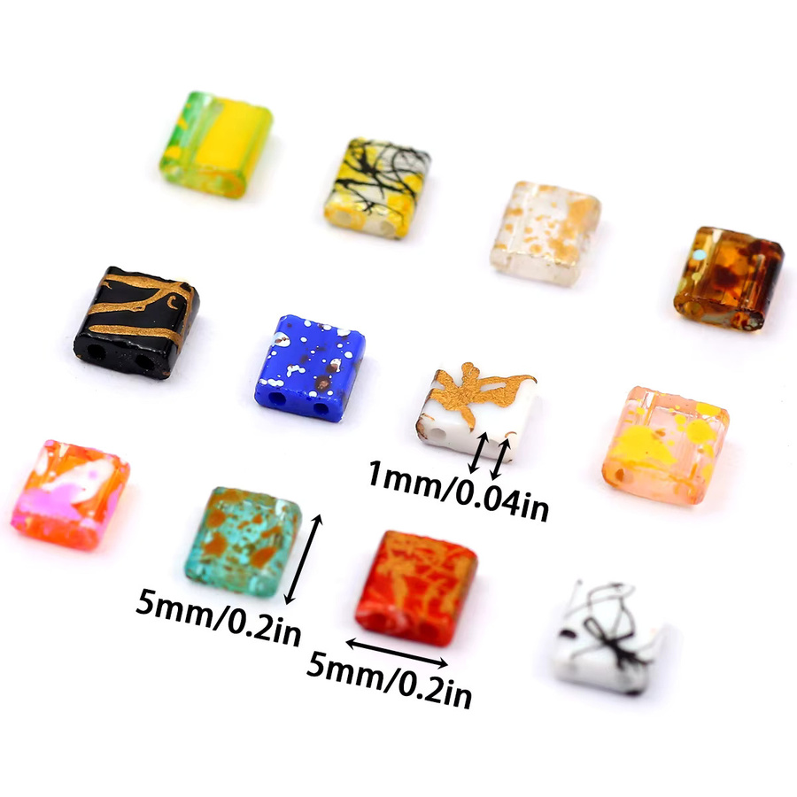 JHNBY Perlen, Kristall, Glas, 5 x 5 mm, Bunt, Unisex - Bild 1