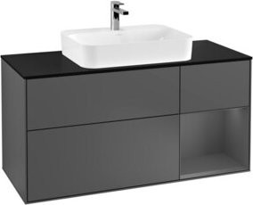 V&B Waschtischunterschrank Finion in Anthrazit Matt, Breite: 120 cm, Tiefe: 50,1 cm, Höhe: 50,1 cm - Bild 1