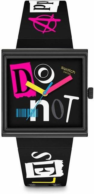 Swatch Armbanduhr Bioceramic, Schwarz, Unisex, Analoguhr - Bild 1