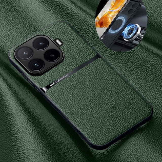 Magnetische PU-Leder Schutzhülle für Xiaomi Mi 15T und 17T Pro 5G in Schwarz oder Blau - Bild 1