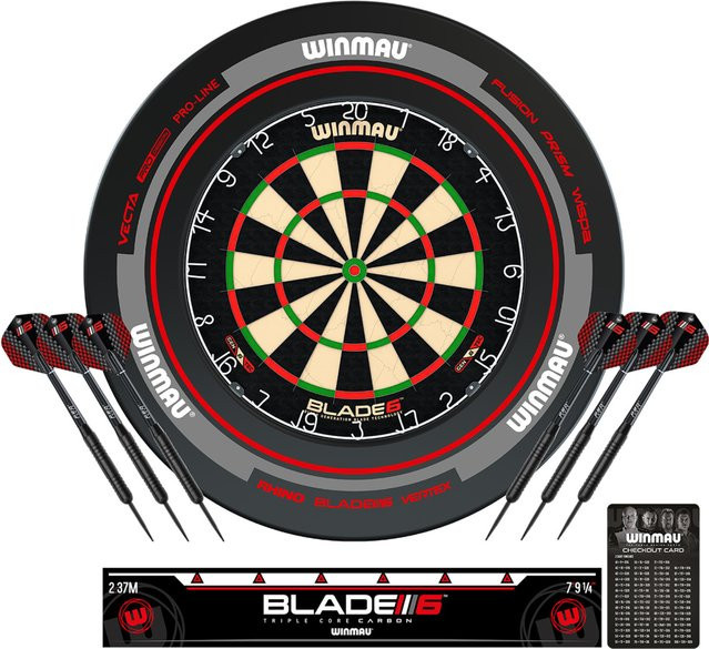 Winmau Blade 6 Dartboard, Dartscheibe, inkl. Zubehör-Set - Bild 1