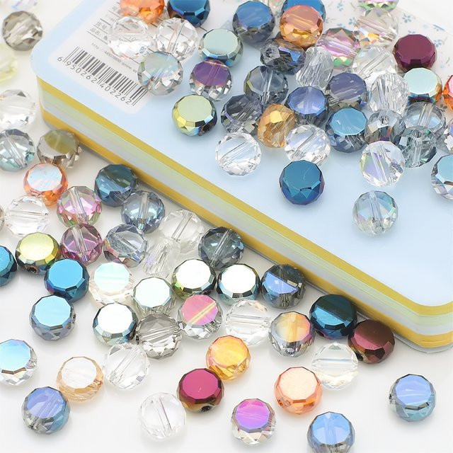 YUANZHIRUN Perlen, 8 mm, facettiertes Glas, rund, 50 Stück - Bild 1