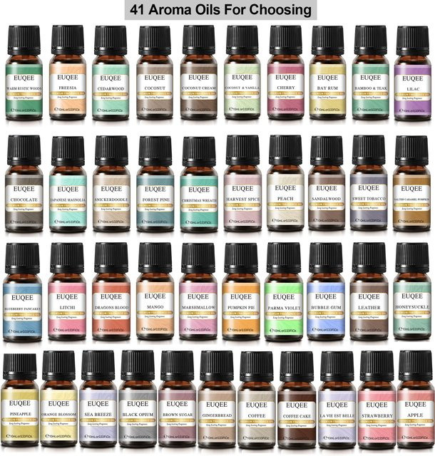 EUQEE Duftöl Kokos, Vanille, Kaugummi, Kaffee, Kürbiskuchen, Zedernholz, 10 ml - Bild 1