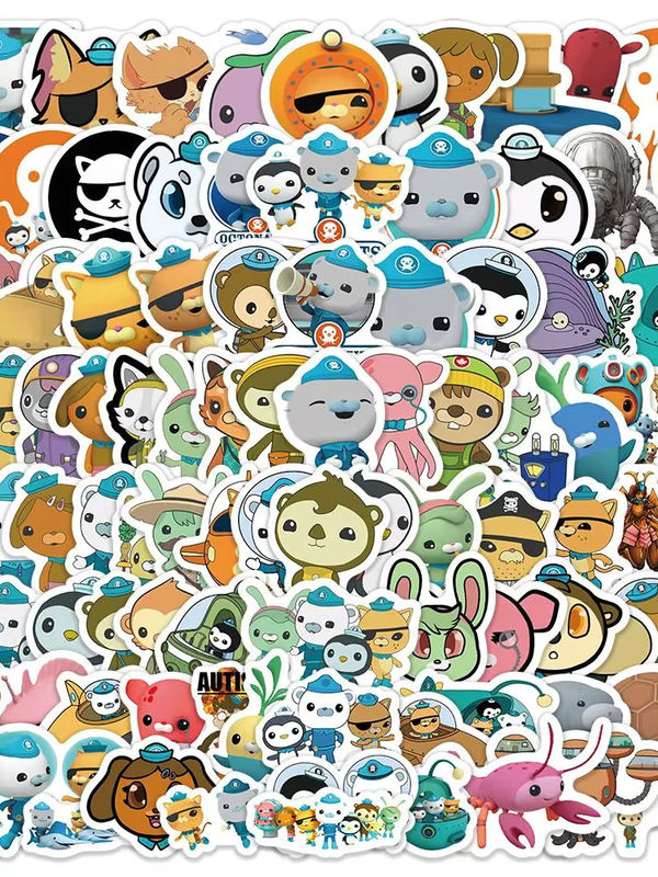 FANLU Die Octonauts Aufkleber Set mit Barnacles und Shellington, wasserfeste Cartoon Doodle Sticker für Kinder, mehrfarbig - Bild 6