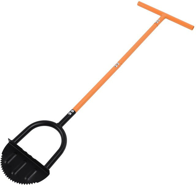 Manueller Rasenkantenschneider von aimo aus Kohlenstoffstahl mit langem Griff in Orange - Bild 1