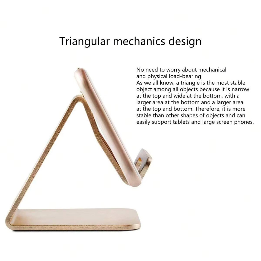 Minimalistischer universeller Smartphone-Halter aus Metall für deinen Desktop in Pink - Bild 3