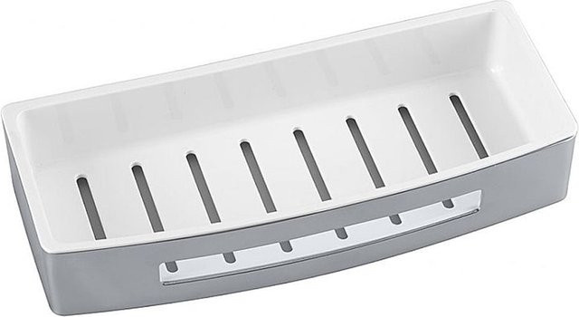 Brillantbad BYTRO Seifenkorb aus Edelstahl und Kunststoff in Silber, Wandmontage, B/H/T: 30,0 x 12,5 x 5,5 cm - Bild 1