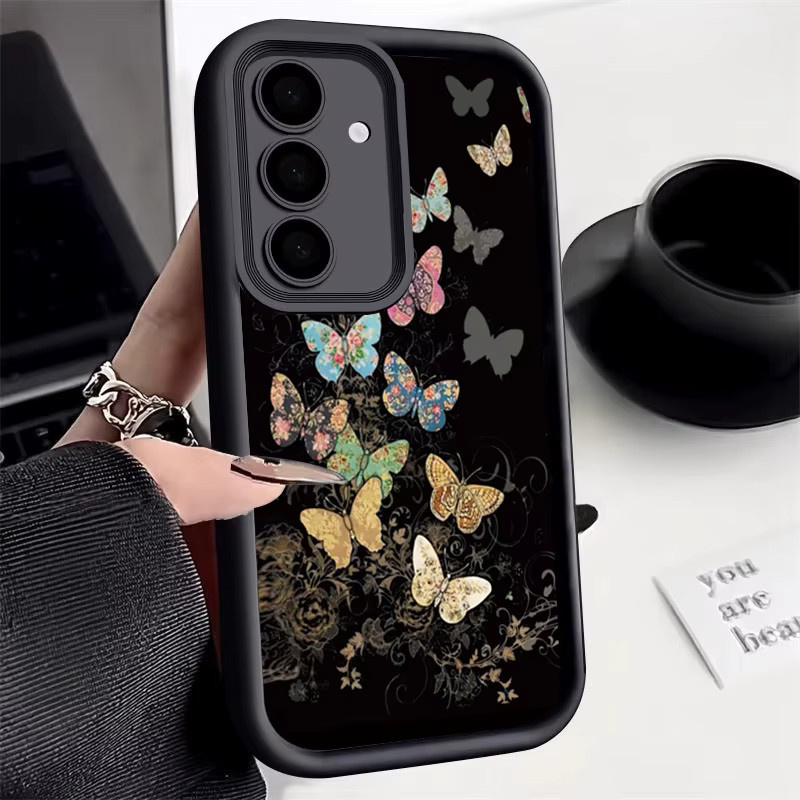 Weiche Schmetterling Handyhülle für Samsung Galaxy A56 A36 A16 A55 A54 5G A52 A14 A34 A15 A35 S21 FE S25 S22 S23 S24 Ultra Plus in Multicolour - Bild 2