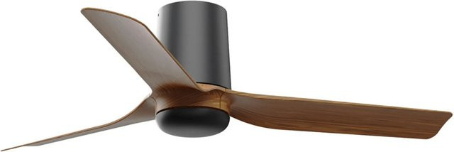 FARO Energiespar Deckenventilator Mini Punt Tub mit Fernbedienung, Schwarz-Nussbaum, Durchmesser: 90 cm - Bild 1