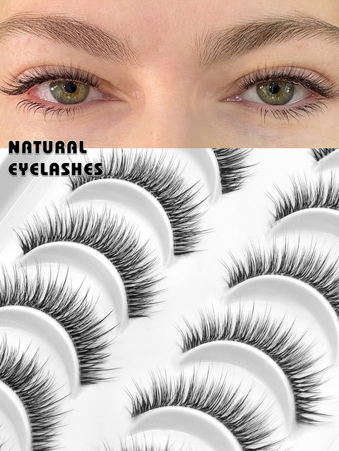 VELTRINAY Wispy Lashes, künstliche Wimpern, 10 Paar, Unisex - Bild 1