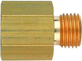 Schneider Reduziernippel RDN-G3/8a x G1/2i aus Messing in Gold - Bild 1