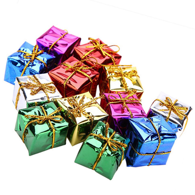 TOMTOP JMS 12er Set Weihnachts-Hängeornamente in Geschenkbox, mehrfarbig, abstraktes Design aus Schaumstoff und Kunststoff - Bild 5