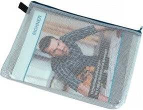 Eichner Verschlussbeutel mit Reißverschluss aus nylonverstärktem PVC, blau und transparent, B/H: 24,0 x 34,0 cm - Bild 1