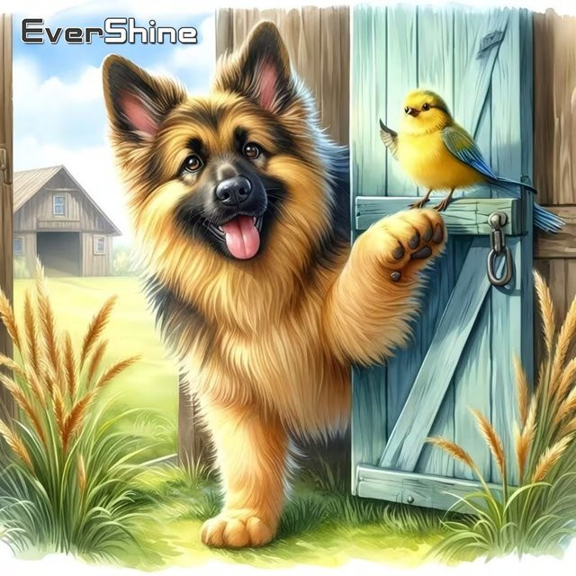 EverShine Diamant-Mosaik Hundebild, Bastelset, Tiere, Kinder - Bild 1