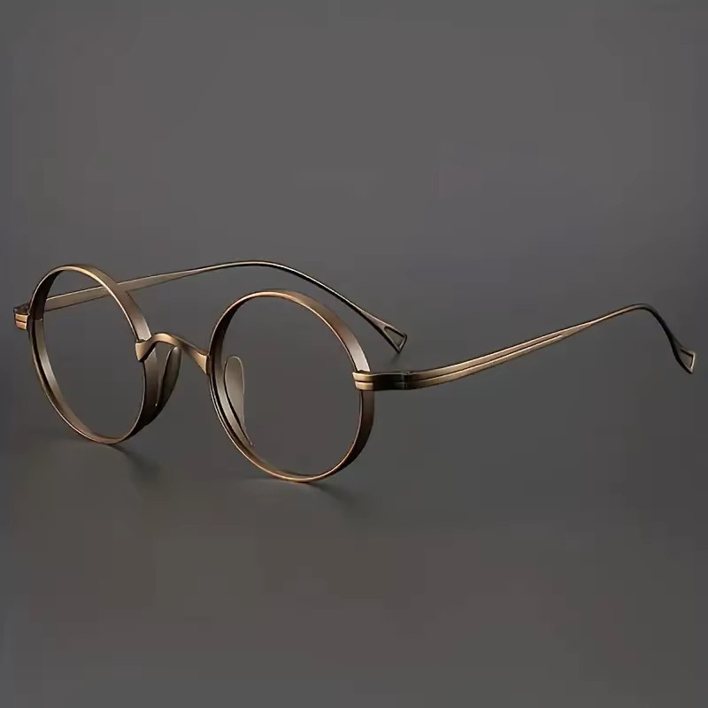 Hindfield Korrektionsbrille, rund, Vollrand, Titan - Bild 1