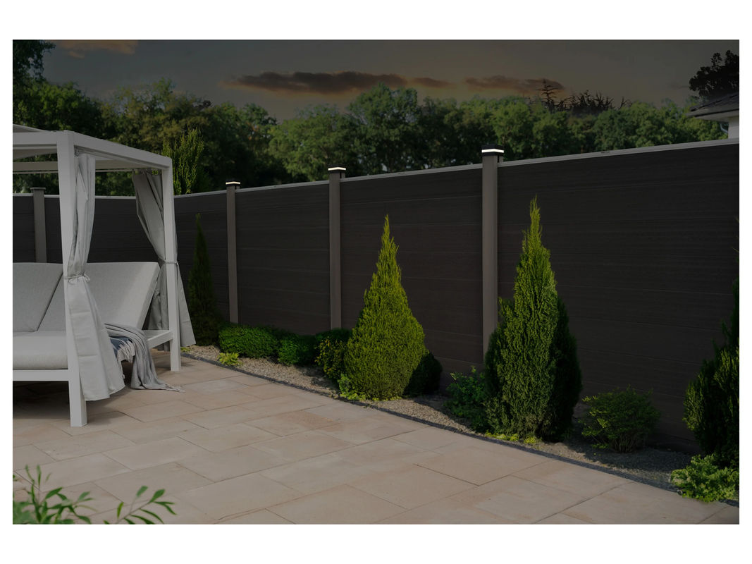 Home Deluxe Pfostenabdeckung Callux Cover mit Solar LED Beleuchtung, 3er Set, Anthrazit - Bild 2