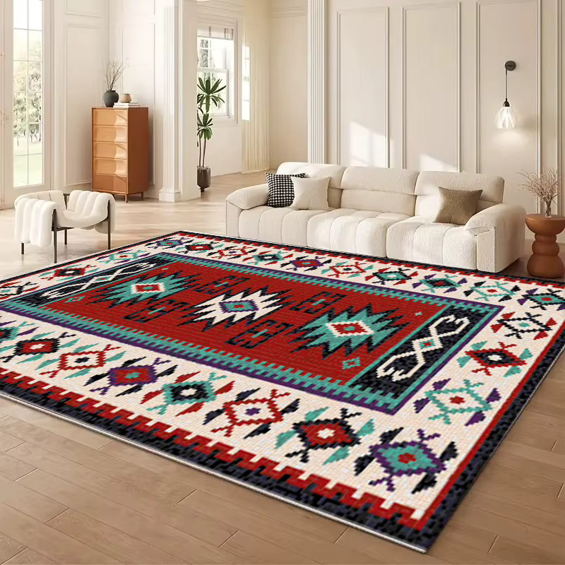 VIKAMA Europe Kilim Teppich in Multicolour für Wohnzimmer und Schlafzimmer, rechteckige Bodenmatte im Ethnic-Design, B/T: 60 x 40 cm - Bild 4