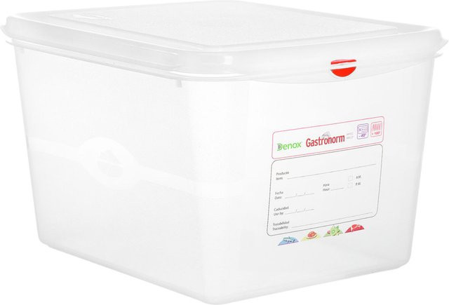 Denox GN-Kunststoffbehälter Dena 1/2, 6er Pack, transparent, B/T/H: 26,5 x 32,5 x 20 cm - Bild 1