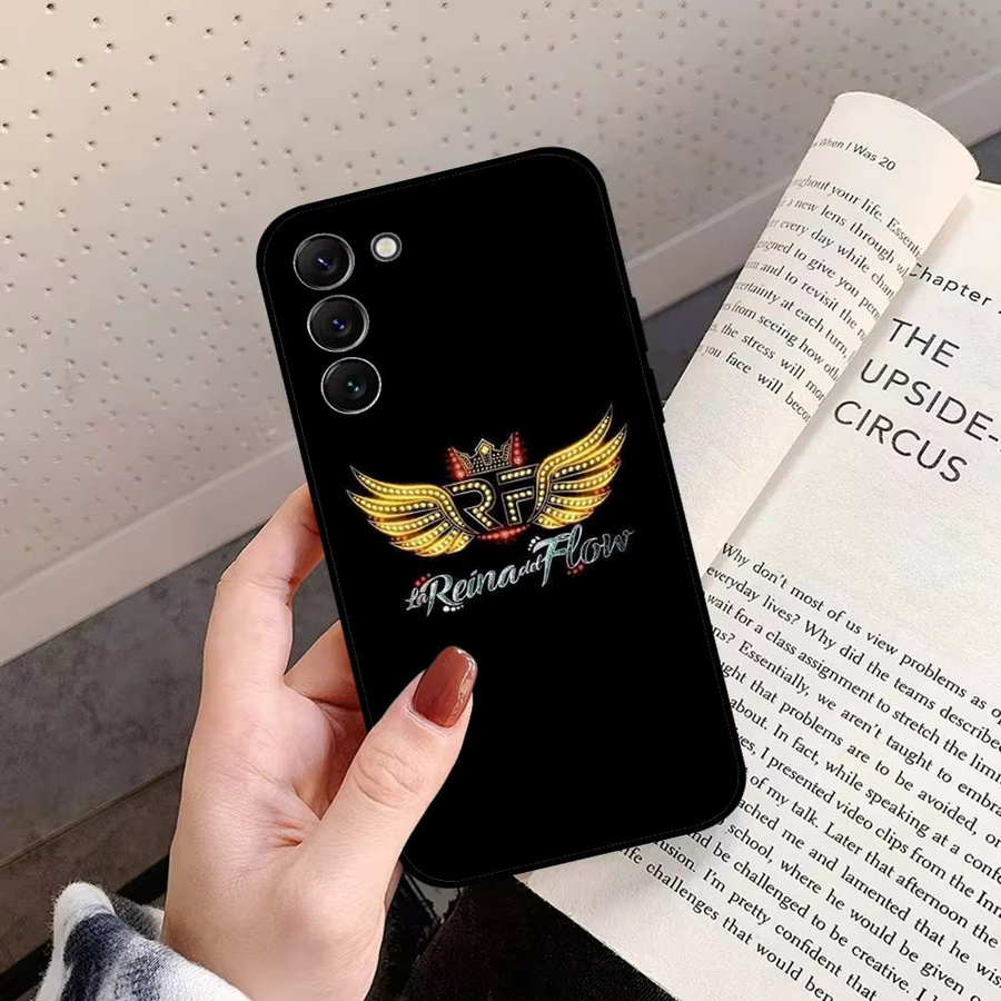 Mesuca Soft Cover Handyhülle The Queen Of Flow für Samsung Galaxy S21 S22 S23 S24 S25 S26 Ultra Plus FE 5G A52S in Schwarz - Bild 2