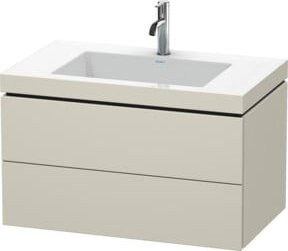 Duravit L-Cube Waschtischunterschrank wandhängend in Beige Matt mit 2 Schubladen, B/T/H: 80 x 48 x 50 cm - Bild 1