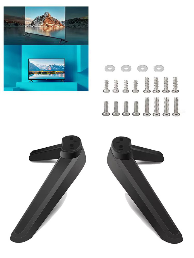 Universal TV-Standfuß für TCL Fernseher in Schwarz inklusive Schrauben als Tabletop-Sockel-Halterung - Bild 7