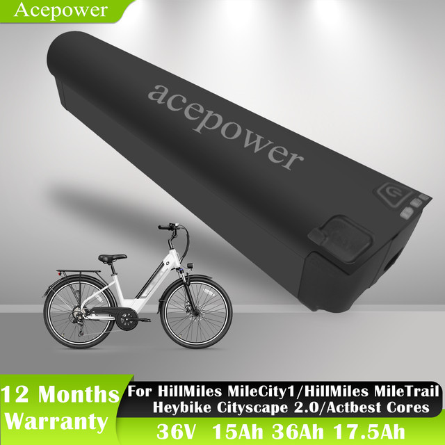 HillMiles E-Bike-Ersatzakku für MileCity1 und MileTrail 1, 36V, 13Ah, Schwarz - Bild 1