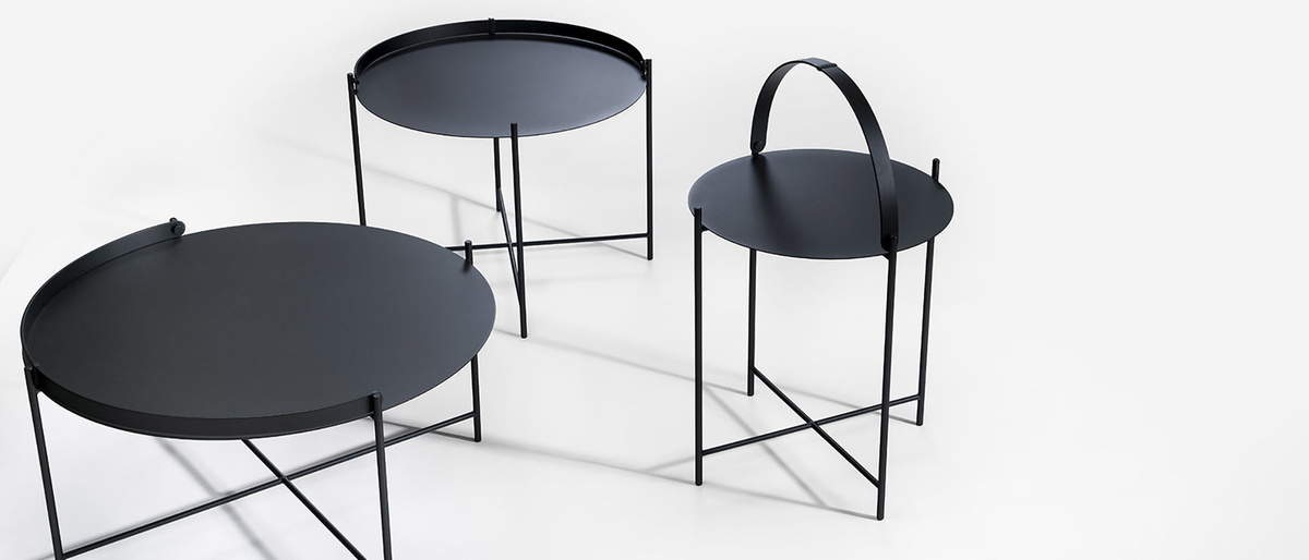 HOUE Edge Beistelltisch aus Metall in Schwarz für Innen- und Außenbereich - Bild 2