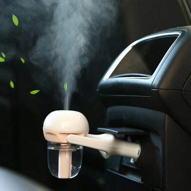 KJOY Mini-Ultraschall-Luftbefeuchter mit Aromadiffusor und weichem Licht, tragbarer Luftreiniger für Schlafzimmer und Auto - Bild 1