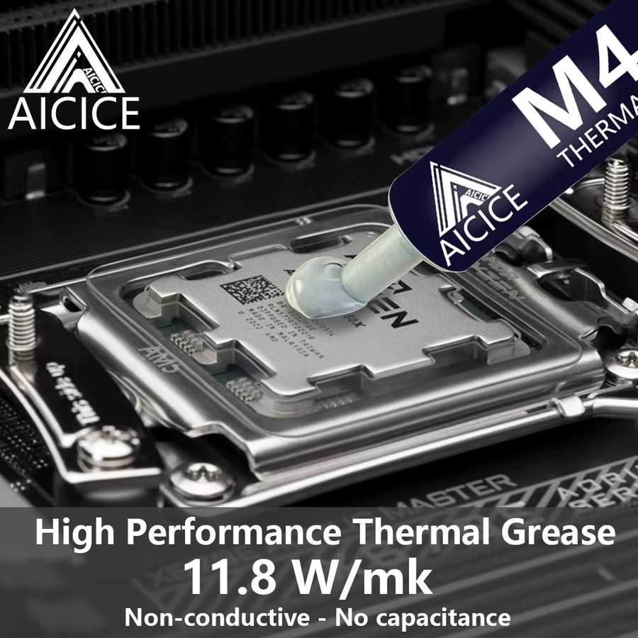 M4 Wärmeleitpaste für CPU und GPU, 11,8 W/M-k, Grau, 4 g - Bild 4