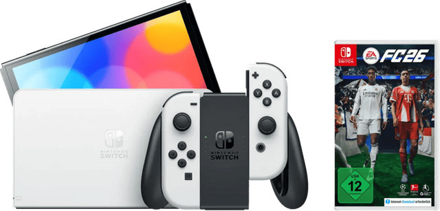 Nintendo Switch OLED Konsole Weiß mit EA Sports FC 26 - Bild 1