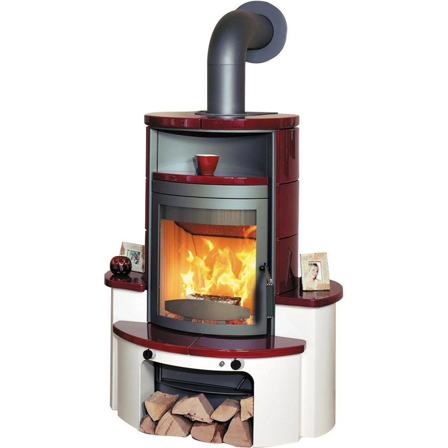 Hark Avenso GT ECOplus Kaminofen in Bordeauxrot mit 8 kW Leistung und Automatik - Bild 2