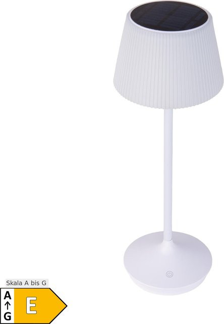 Näve LED Solar- und Akkutischleuchte Emmi in Weiß mit CCT und Touch-Funktion, Höhe: 38 cm, Durchmesser: 13 cm - Bild 1