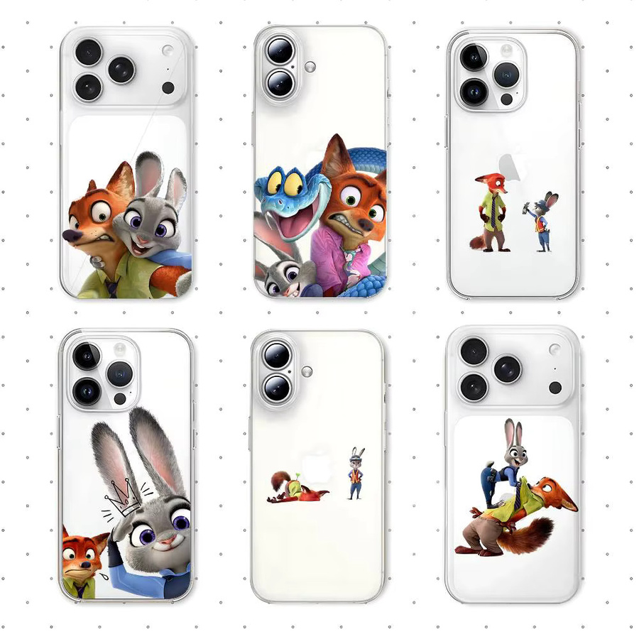 Mesuca Anime Z-Zootopias Handyhülle für iPhone 15 14 13 12 11 Pro Max Plus SE 2020 Transparent - Bild 2