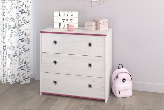 Parisot Sideboard Kommode Smoozy 9 in Weiß, B/T/H: 146,0 x 41,0 x 75,0 cm - Bild 1