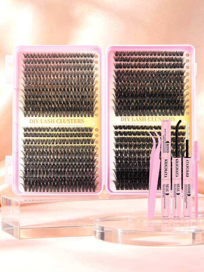 ORREUI Wimpernverlängerungs-Set mit Wimpernbuch und Wimpernbüscheln, Unisex - Bild 7