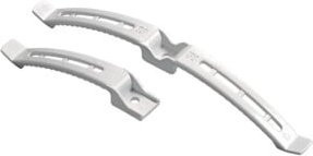 Hettich Tischplatte-Kabelhalter doppelt aus Kunststoff in Grau, Länge: 220 mm, Breite: 20 mm - Bild 1