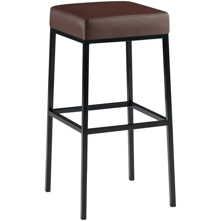 DELUKE Barhocker BIDAN in Braun aus Kunstleder mit Lehne, B/T/H: 37 x 37 x 78 cm - Bild 2