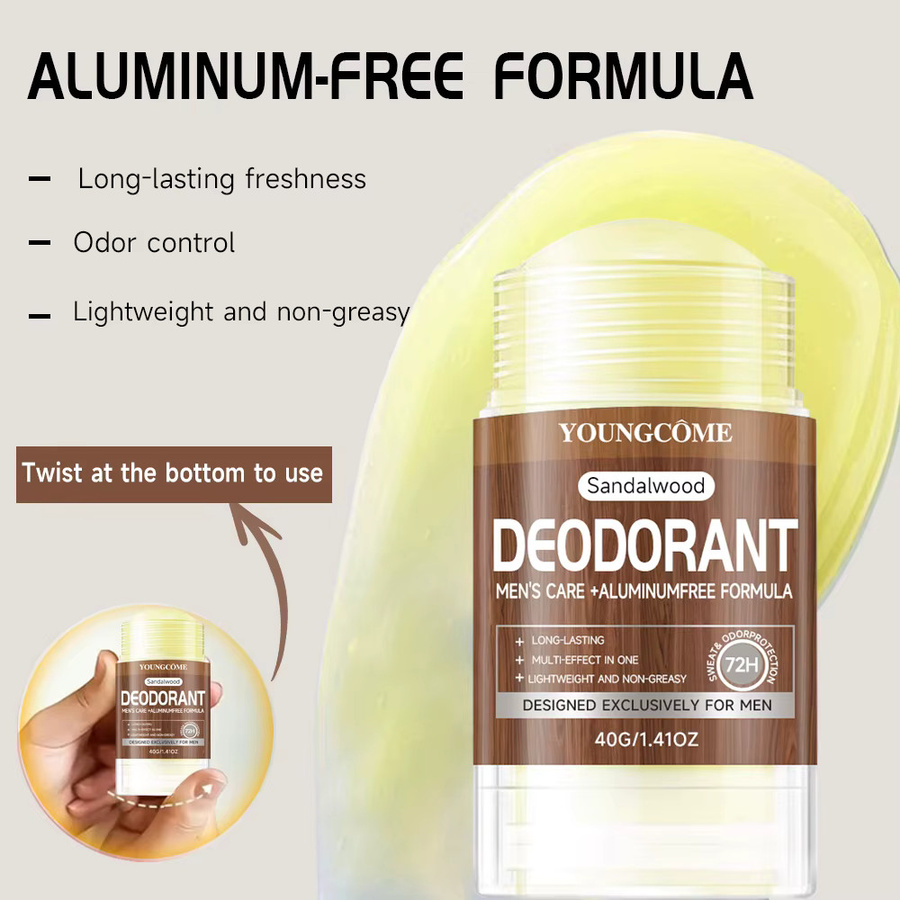 YOUNGCOME Deodorant Stick Sandelholz, Herren, 40g - Bild 3