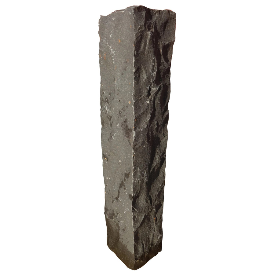 Basalt Palisade Schwarz gestockt B/T/H: 12 x 12 x 100 cm - Bild 2