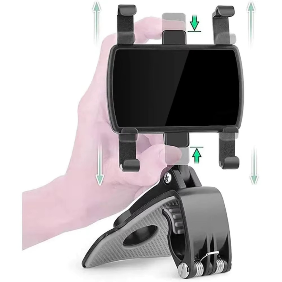 Drehbarer Handyhalter für das Armaturenbrett in Schwarz, 360-Grad-Rotation, passend für Handys von 4 bis 7 Zoll - Bild 3