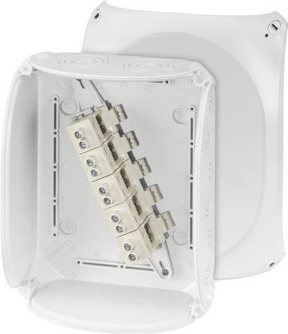 Hensel Abzweigdose 62000071 halogenfrei und plombierbar, witterungsbeständig, Farbe: Weiß, B: 20,5 cm, H: 25,5 cm, T: 20,5 cm - Bild 1