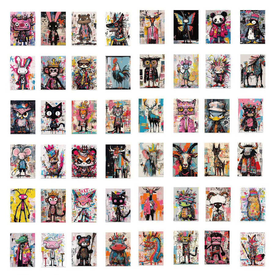 Basquet Style Crazy Art Graffiti-Aufkleber, 50-teiliges Set, multicolour - Bild 3