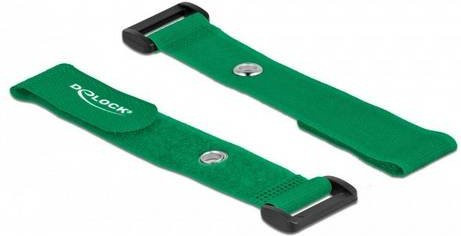 Delock Klettkabelbinder Grün, 5 Stück, Länge: 190 mm, Breite: 25 mm - Bild 1
