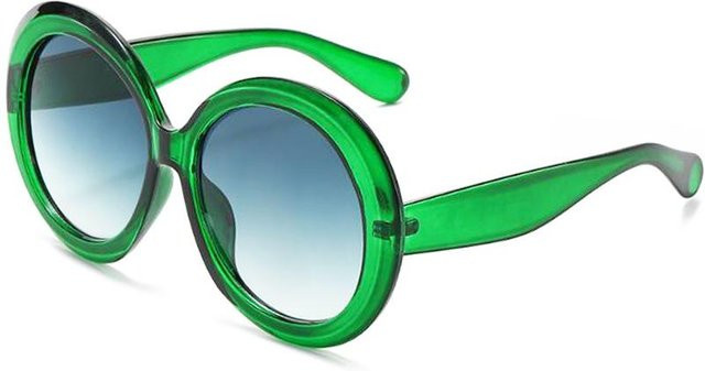 Dote Sonnenbrille, Damen, Rund, Vollrand, Braun, Kunststoff - Bild 1