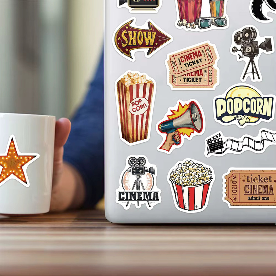 50 Stück Retro Film Mechanik Sticker Set in Multicolour für DIY Dekoration von Laptop, Tablet, Telefonhülle und Sammelalben - Bild 2