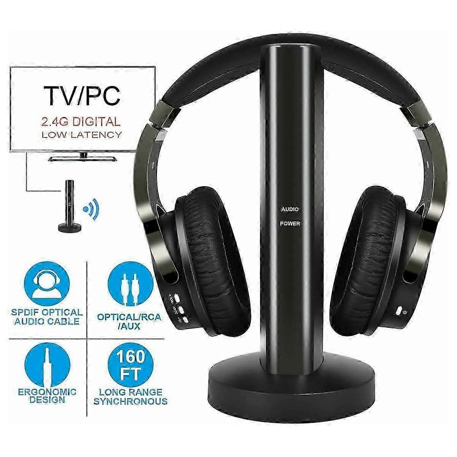 VRAUX Kabellose TV-Kopfhörer mit 2,4G Digitale RF-Technologie für verzögerungsfreien Audio-Genuss in Over-Ear-Bauweise - Bild 4