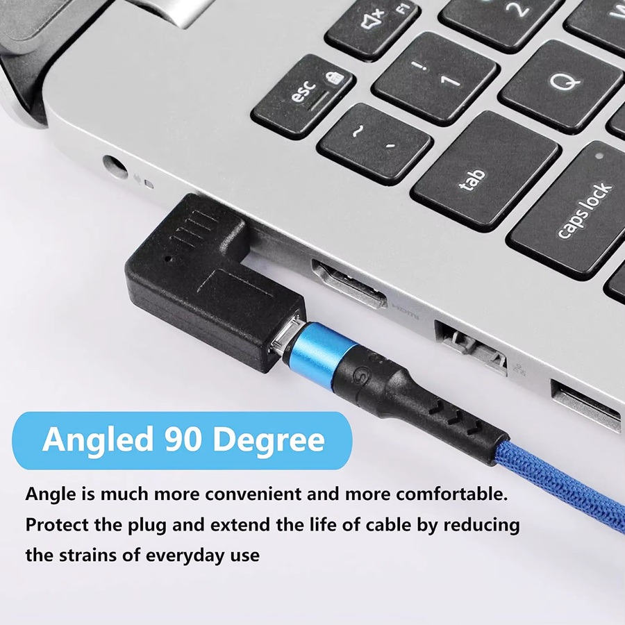 BSN 90-Grad-Winkeladapter USB Typ C Stecker auf Mini 5-Pin USB Buchse in Schwarz für Kamera, GPS und Dashcam zur Lade- und Datensynchronisation - Bild 4