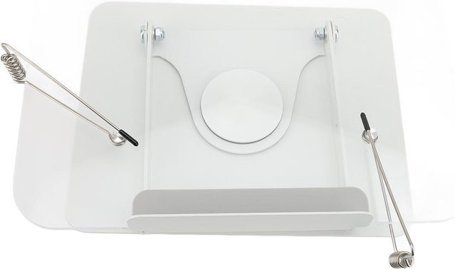 CosyHome Buchständer aus Acryl und Aluminium, 360 Grad drehbar und höhenverstellbar, transparent - Bild 1