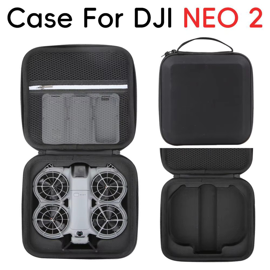 Schwarze Nylon-Aufbewahrungstasche für DJI Neo 2 und Fly More Combo zur sicheren Lagerung von Zubehör - Bild 1